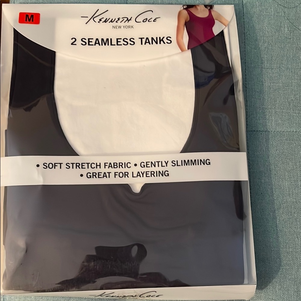 Kenneth Cole Women's Seamless Tank Tops 
2 PK- NAVY & WHITE (other colors avail)